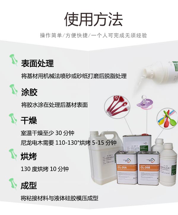 硅胶与金属热硫化粘接胶水CL-24使用方法